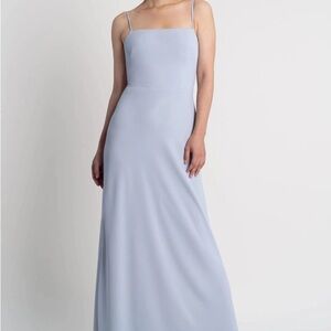 Jenny Yoo Whisper Blue Chiffon Dress